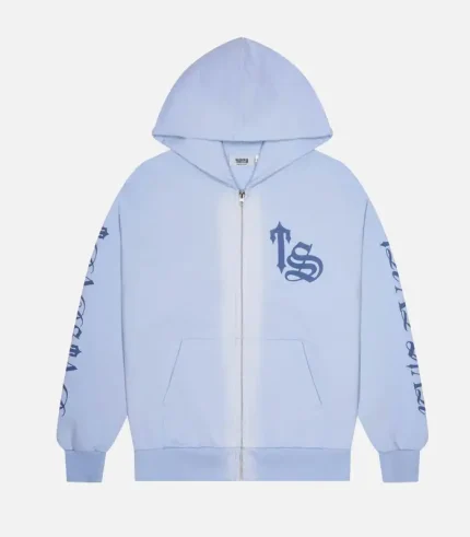 Trapstar Script Spray Hoodie – Blue