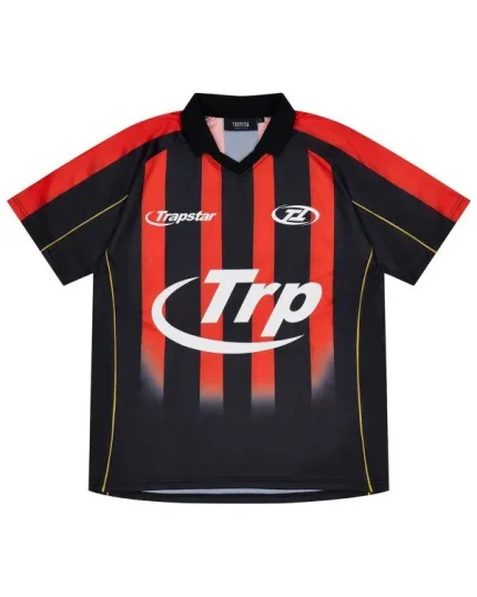 Trapstar Hyperdrive Striped Jersey Black Red