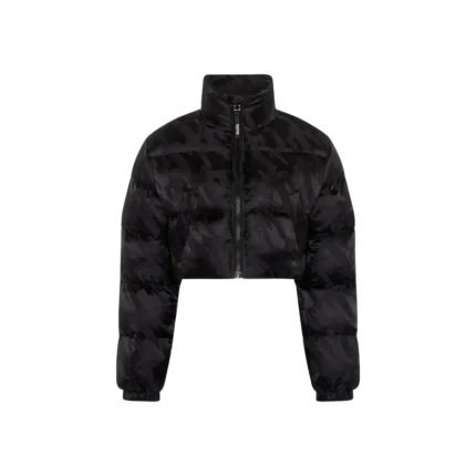TRAPSTAR Women’s Cropped T Jacquard Puffer Jacket – Black