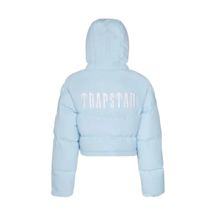 TRAPSTAR Women’s Hooded Puffer Jacket – Ice Blue